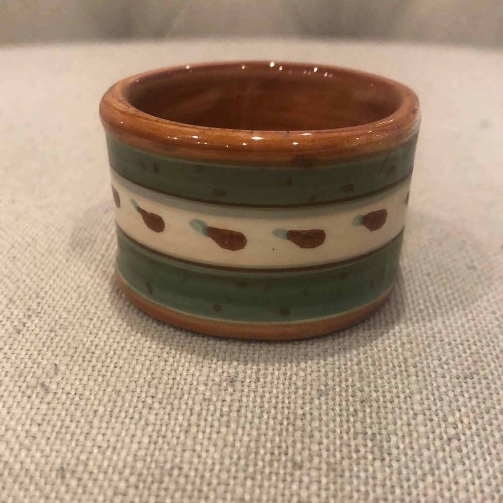 Retro Colorful Ceramic Napkin Rings Set - Picture 4 of 5